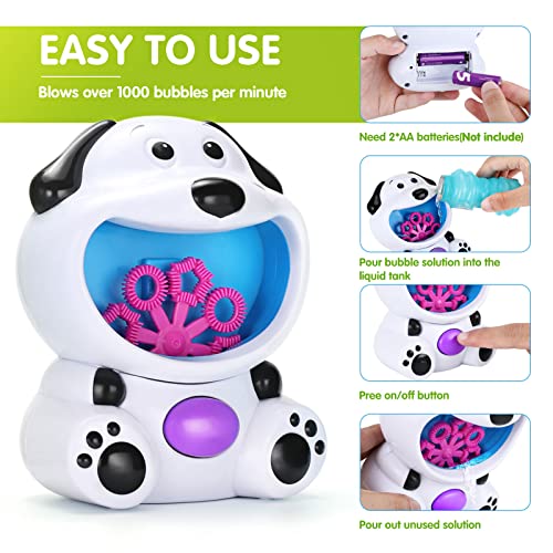 Kid Odyssey Bubble Machine, Dog Bubble Blower with 4 fl oz Bubble