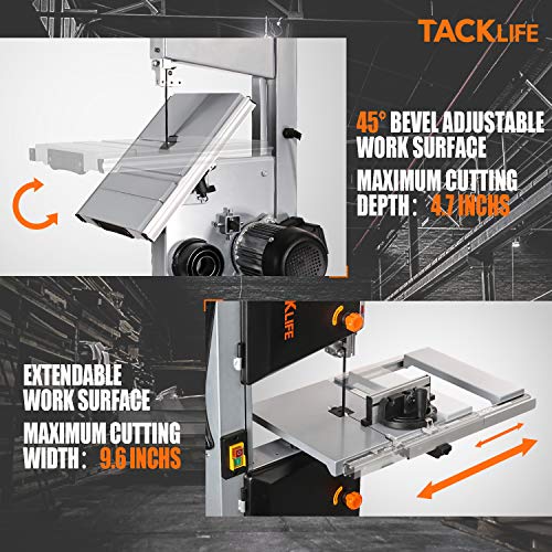 TACKLIFE Bandsaw, 3.5A 10" Two speed（2160/3150FPM）Deluxe Bandsaw with