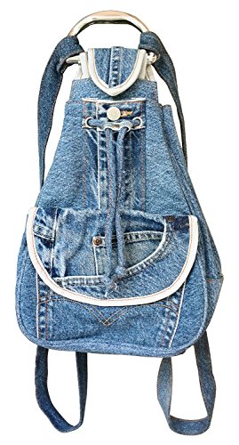 Bdj Drawstring Denim Backpack Daypack Handbag (759119925116)