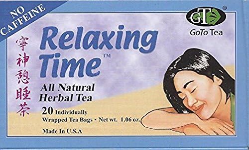 GT Relaxing Time Tea, 1.40 Ounce Box (20 Tea Bags) (4-Pack)