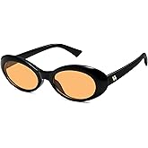 HERJOUR Retro Oval Sunglasses for Women Men 90s Vintage Cat Eye Sunnies AR82300