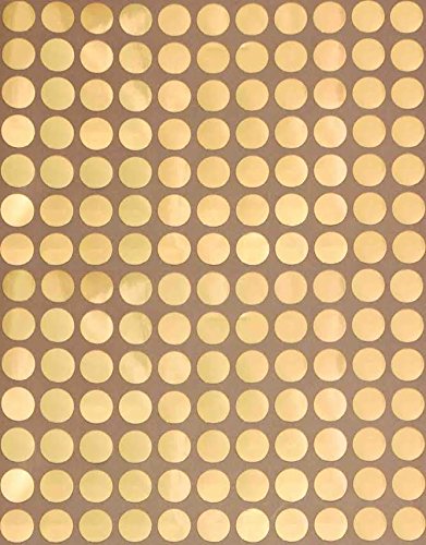 Round Color Coded Labels 3/8" (0.375) inch 10mm Circles Dot Sticky - Metalllic GOLD Colors circular Label - three eights inch stickers 2100 pack
