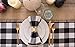 DII Buffalo Check Collection, Classic Farmhouse Cloth Napkin Set, 20x20, Black & White, 6 Piece