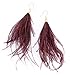 Elegant Long Dangle Feather Earrings for Women - Thread Jewelry for Winter Party, Bohemian Gift