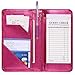 4.7 X 9 Hot Pink Server Book for Waitress Book with Money Pocket and Magnetic Closure, Restaurant Waitstaff Organizer with Zipper Pocket Fit Server Apron with High Volume Pocket