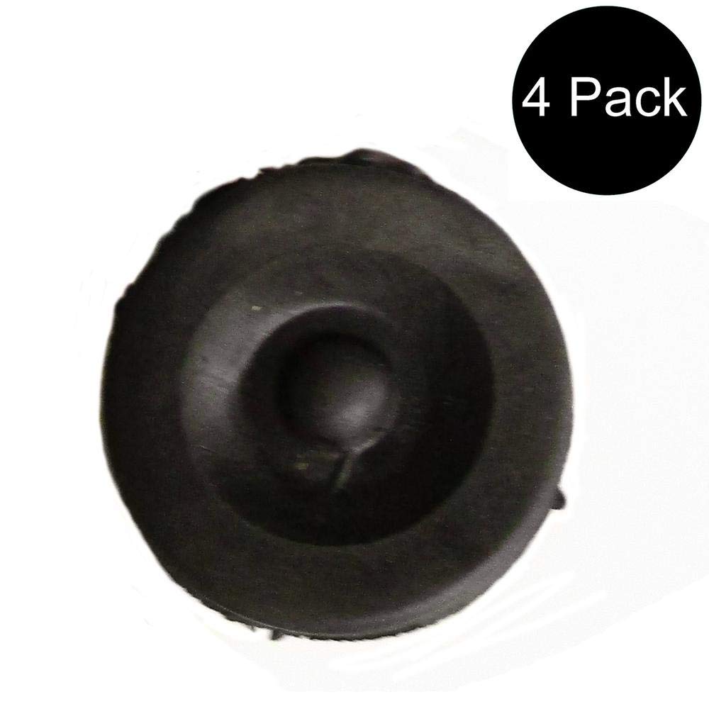 (4) New Black Rubber Grease Plugs for Hub Dust Caps for Redline Trailer Camper RV