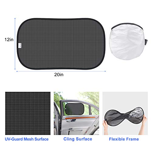 image for TOPLUS Car Window Shades, 3 Pack Car Sun Shades for Baby - 80 GSM 20