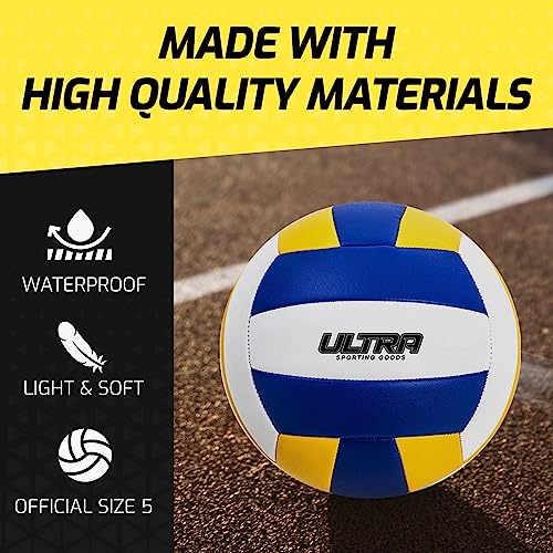 Ultra Sporting Goods Beach Volleyball Ball and Pump Official Size 5