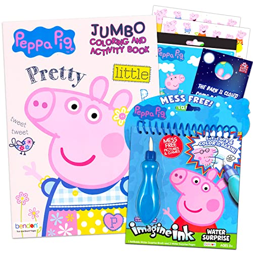 Peppa Pig Coloring Book Set for Kids, Toddlers ~ 4 Pc Bundle with Peppa Pig Jumbo Coloring and ...