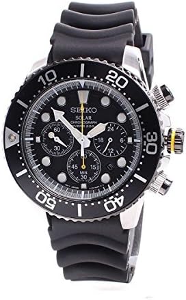 seiko men's ssc021 solar diver chronograph watch