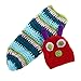 Foxnovo Baby Photograph Props Baby Infant Newborn Handmade Crochet Beanie Hat Clothes (Blue)