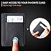 Borgasets Slim Minimalist Wallet Front Pocket RFID Blocking Leather Credit Card Holder for Men Women
