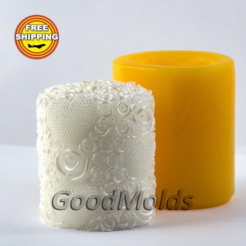 Soap Molds Cylinder with patterns 3D mold silicone molds candle mold
