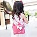 Pinky Family Cute Cat Ear Girls Handbags Candy Color Toddler Crossbody Bags PU Leather Shoulder Bags (pink)