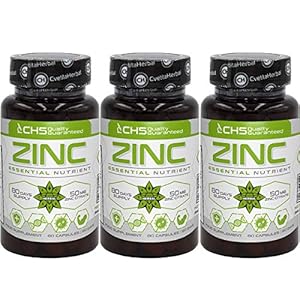 Zinc Citrate | 50mg x 240 Capsules (Zinc from Zinc Citrate 15mg) | 8 Months Supply | Immune System Support Supplement | Skin Maintenance | by Cvetita Herbal