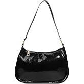 Patent Vegan Leather Evening Purse Shiny Clutch MINI Hobo Handbag Shoulder Bags
