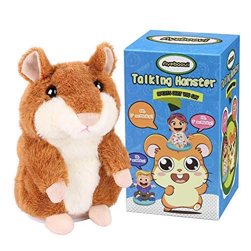 Talking Hamster Repeat What You Say Mimicry Pet Toy Plush Buddy Mouse for Children Gift Halloween and Christmas