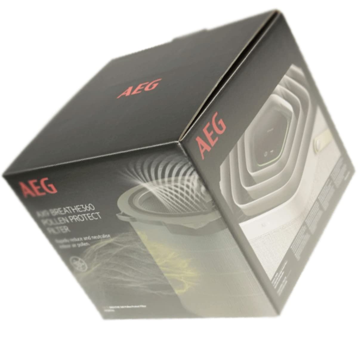 AEG AFDBTH4 Filter BREATHE360 (Fits AX91-404DG Air Purifier, Reduces 99% of Pollen, Eliminates 99.9% of Bacteria, Pure Air, Optimal Filtration, Long Life, Grey)