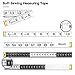 Measuring Tape for Body, 2 Pack Tape Measure for Body Sewing Fabric Tailor Cloth Craft Weight Loss Measurements, 60-Inch Soft White & Retractable Black Dual Sided Tape Measure Body Measuring Tape Set