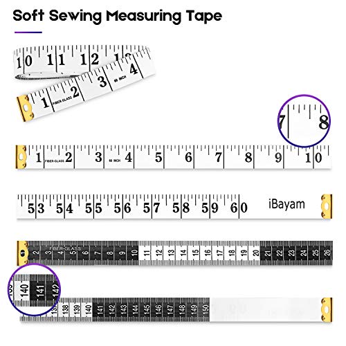 2 Measuring+Measure+Measurements+60+Inch+Retractable