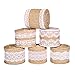 Burlap Ribbon Roll with Lace Z&S Groups 13Yards/468 inch Natural Burlap Craft Ribbon White Lace Rolls for Wedding Decorations Lace Arts and Crafts Burlap and Lace 78.7 Inch Each
