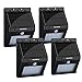 VicTsing 4Pcs 20 LED Solar Motion Sensor Lights, Super Bright Wireless Waterproof Outdoor Solar Powered Motion Activated Security Wall Light for Path,Porch,Deck, Driveway,Stairs, Garden