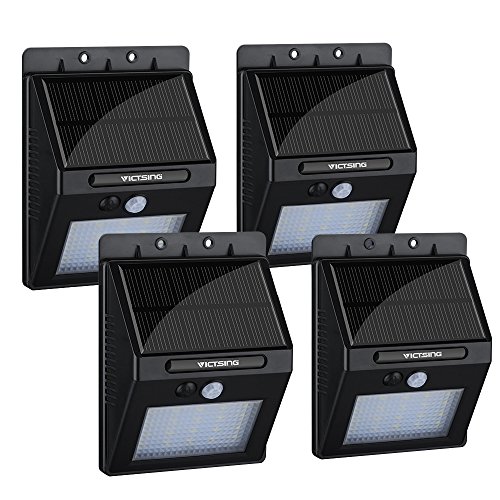 Victsing 4pcs 20 led solar motion sensor lights, super …
