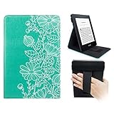 WALNEW Stand Case for Kindle Paperwhite - PU Leather Vertical Flip Case with Hand Strap fits all Paperwhite Generations Prior to 2018 (Not fit All-new Paperwhite 10th Gen)