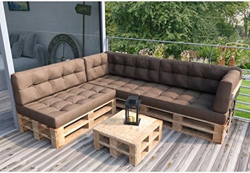 Amazon De Animalmarketonline Gartenmobel Paletten Cushion Set Komplett Ecksofa Taupe