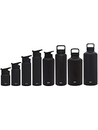 Simple Modern Summit Water Bottle + Extra Lid - Wide Mouth Vacuum Insulated 18/8 Stainless Steel Powder Coated - 8 Sizes, 24 Colors