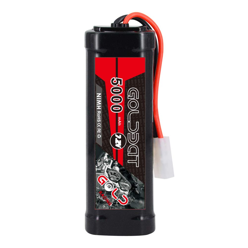 GOLDBAT 7.2V 5000mAh RC NiMH Battery with Tamiya Plug for RC Car RC Truck Associated HPI Losi Kyosho Tamiya Hobby