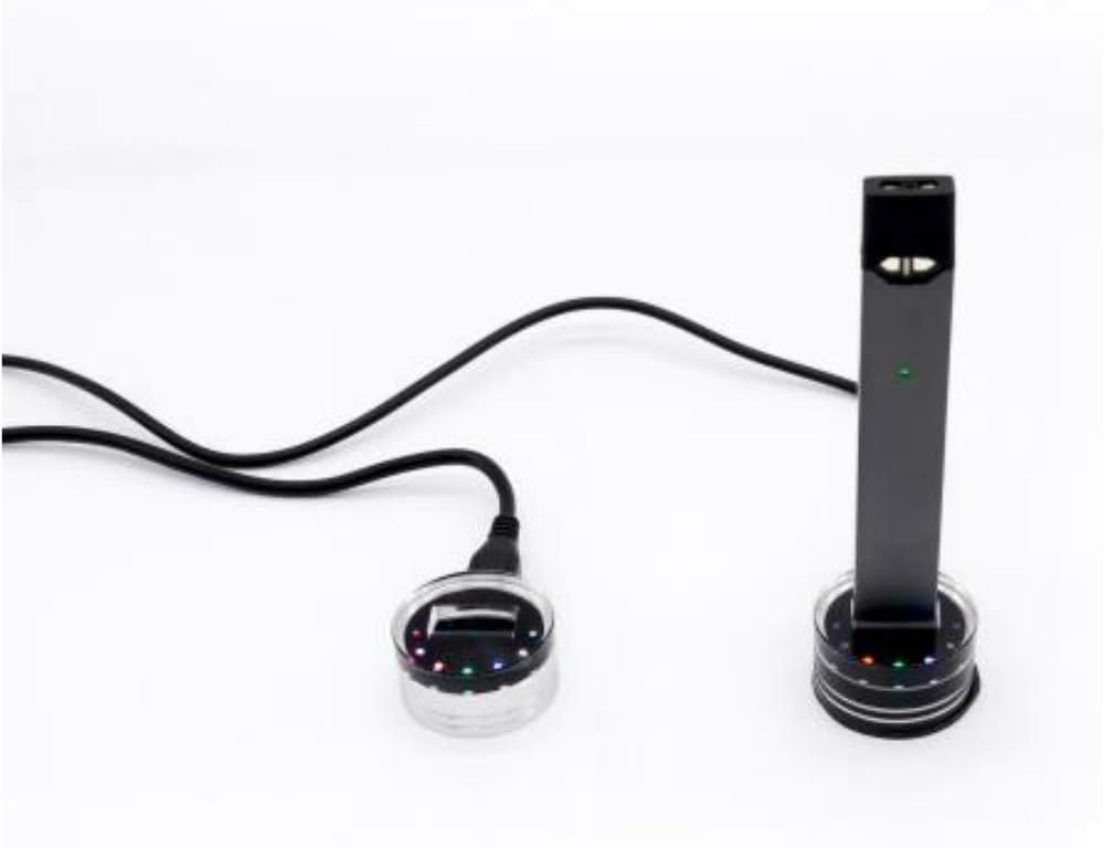 Magnetic USB Charger Desk Charging Base 7 LED Flash Aluminium Charging Stand (Aluminium Sliver)