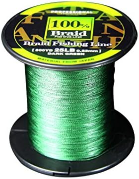 Fargiant 450M/500Yards 100% PE Dyneema Multifilament Strong Professional Braided Fishing Line 20LB-50LB (Green, 25LB)