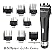 Maxshop Professional Hair Clippers for Men and Babies Quiet Clippers Cordless Haircut kit with Charging Dock, 8 Comb Guides, 2 Scissors,1 Hair Comb Self Hair Cutting System (Black)