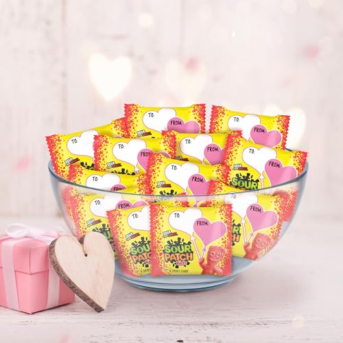 SOUR PATCH KIDS SOFT & CHEWY VALENTINES DAY CANDY, 22 SNACK PACKS