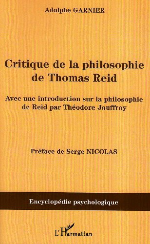 Critique de la philosophie de Thomas Reid