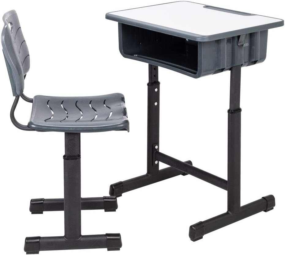 Student Desk and Chair Set, Height Adjustable Children's