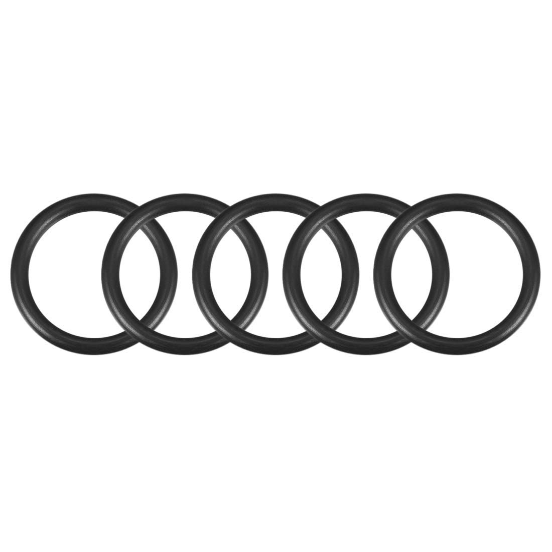 TOP-VIGOR 5Pcs Nitrile Rubber O-Rings, 38mm OD 28mm ID 5mm Width Metric Sealing Gasket, Rubber Washers O Rings Spacers for Faucet Plumbing Automotive Repair, Black