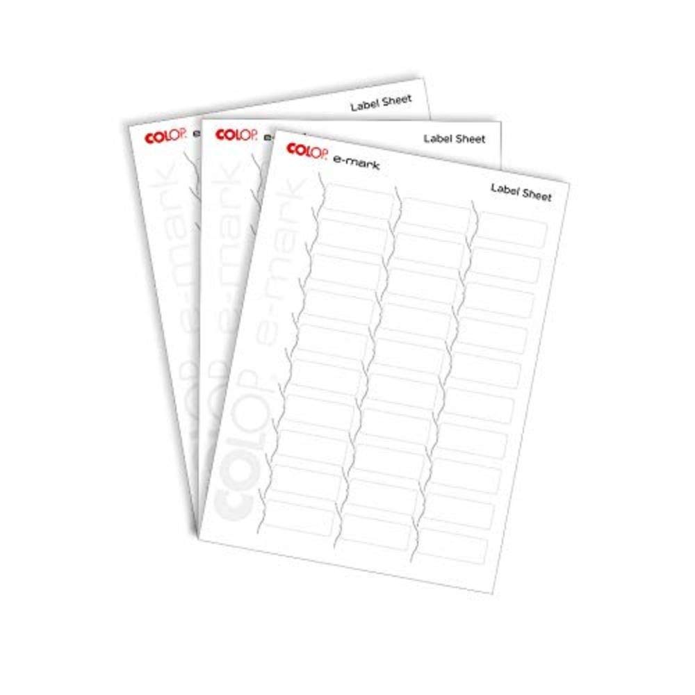 COLOP e-mark Label Sheets | 153559 | x10 Sheets of 30 Self-Adhesive Labels