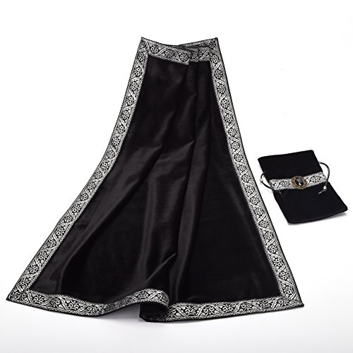 BLESSUME Atar Tarot Table Cloth and Pouch Black
