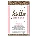 Hello Little One Girl - Pink and Gold - Baby Shower Games Pack – 5 Games in 1 - Fabulous 5 - Set of 12
