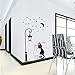 Anself Black Cat under Street Lamp Design Picture Art Peel & Stick Wall Sticker DIY Vinyl Wall Decal