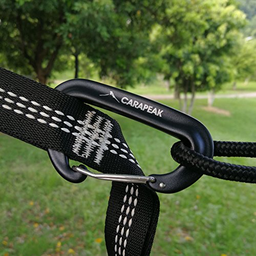 CARAPEAK 12KN Mini Wiregate Aluminum Lightweight 6 Packs Set Hammock Snag Free Carabiners Asymmetric D Shape Black Blue Orange