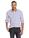 Goodthreads Men's Standard-Fit Long-Sleeve Gingham Poplin Shirt, Purple/Blue, Large
