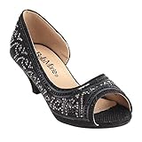 BELLA MARIE ID25 Girl's Rhinestone D'orsay Dress Sandal
