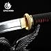 kingusodo Full Tang Tanto Sword, Short Carbon Steel Real Sword Sharp with Wooden Saya