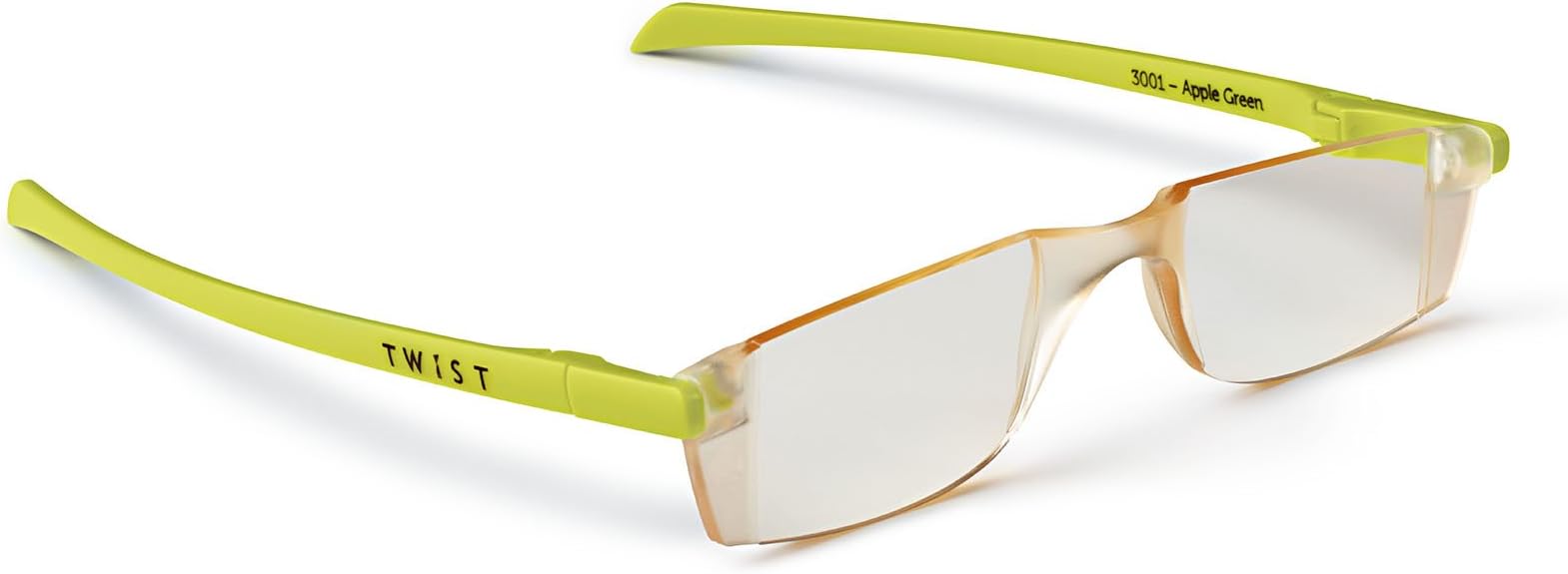 TWIST ONE type: Flat Folding Computer Reading Glasses (+0.0, Apple Green)