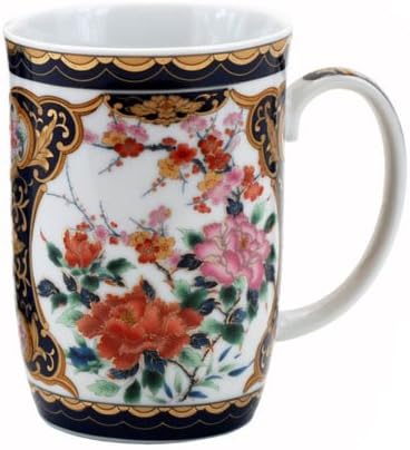 Japanese Teacup Mug with Traditional Pattern, Set of 2