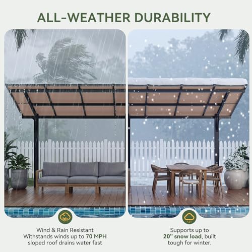 Aoxun 14x10 Freestanding Aluminum Gazebo with Hard Top Roof, UV & Waterproof image 20