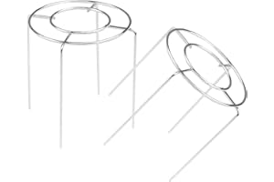 Veemoon 2pcs Stainless Steel Cake Cooling Rack Round Wire Baking Stand 12.7cm Diameter 14cm High for Oven